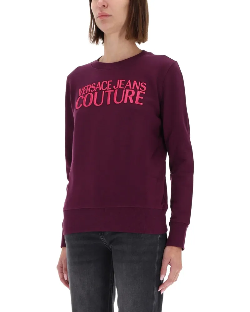 Versace Jeans Logo Cotton Sweatshirt — Bordeaux Bordeaux
