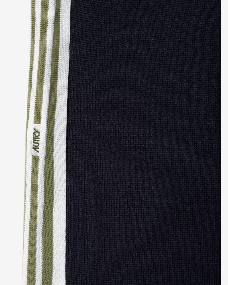 AUTRY Men's Viscose Knit Jogging Pants Navy Blue Trousers Navy