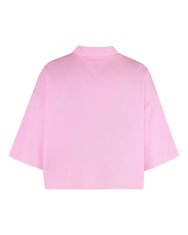 Bottega Veneta Women Piqué Polo Shirt Pink Cotton Tops Pink