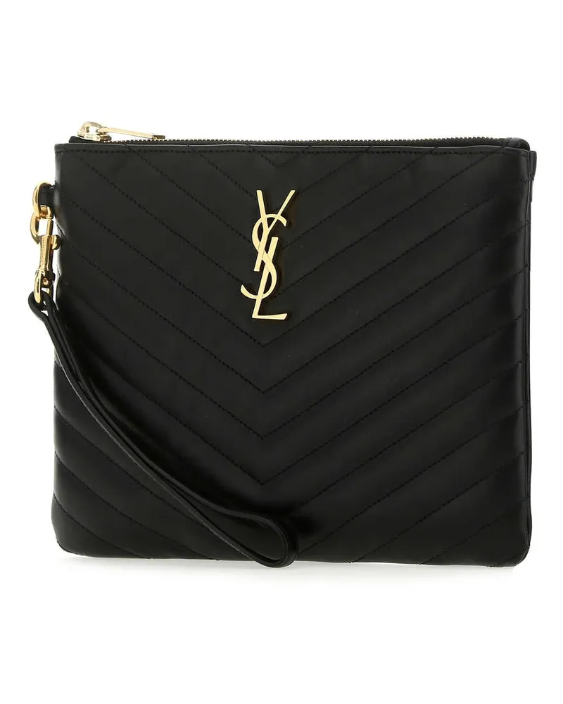 Saint Laurent Pouch Wallet — Black Black