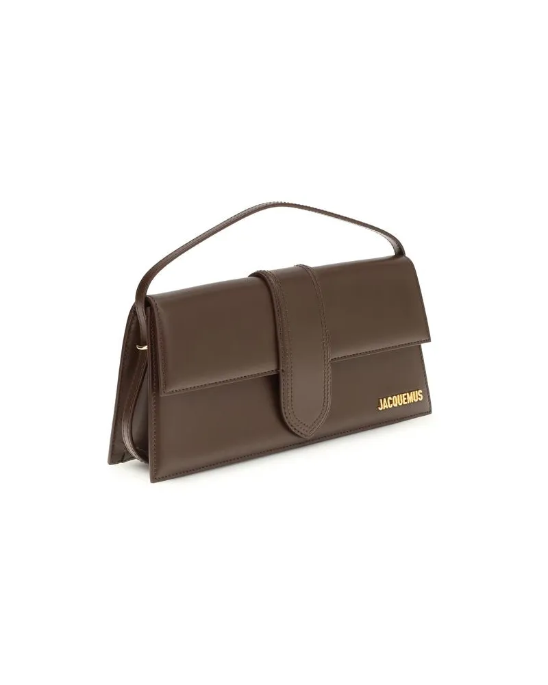 Jacquemus Women's Brown Calf Leather Bos Taurus Handbag Bag Brown