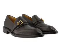 Men's Leather With Gold-Tone Hardware Loafer Black Goatskin