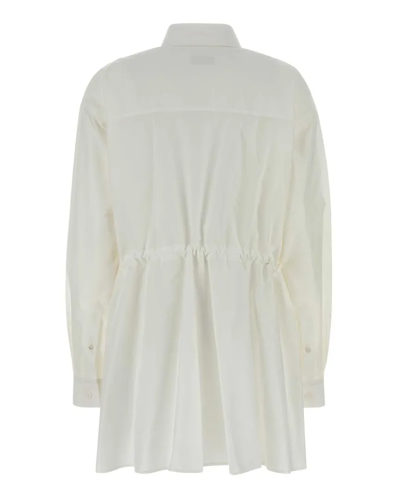 Balenciaga Women's White Poplin Shirt Dress Exterior: Cotton Abiti White