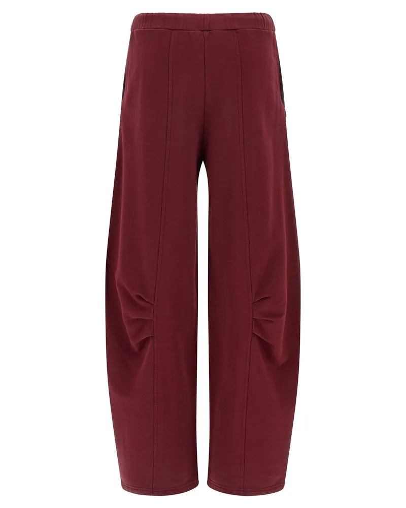 ROTATE Birger Christensen Organic Cotton Terry Joggers — burgundy Burgundy