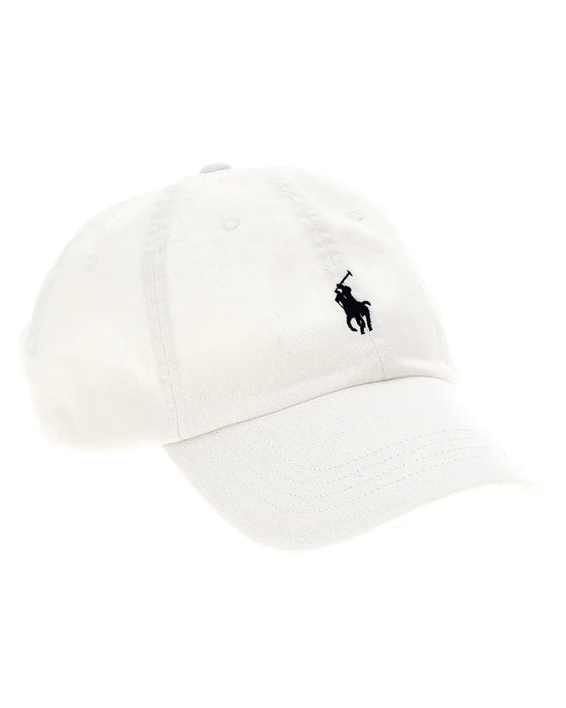 Ralph Lauren Logo-Embroidered Baseball Cap — White White