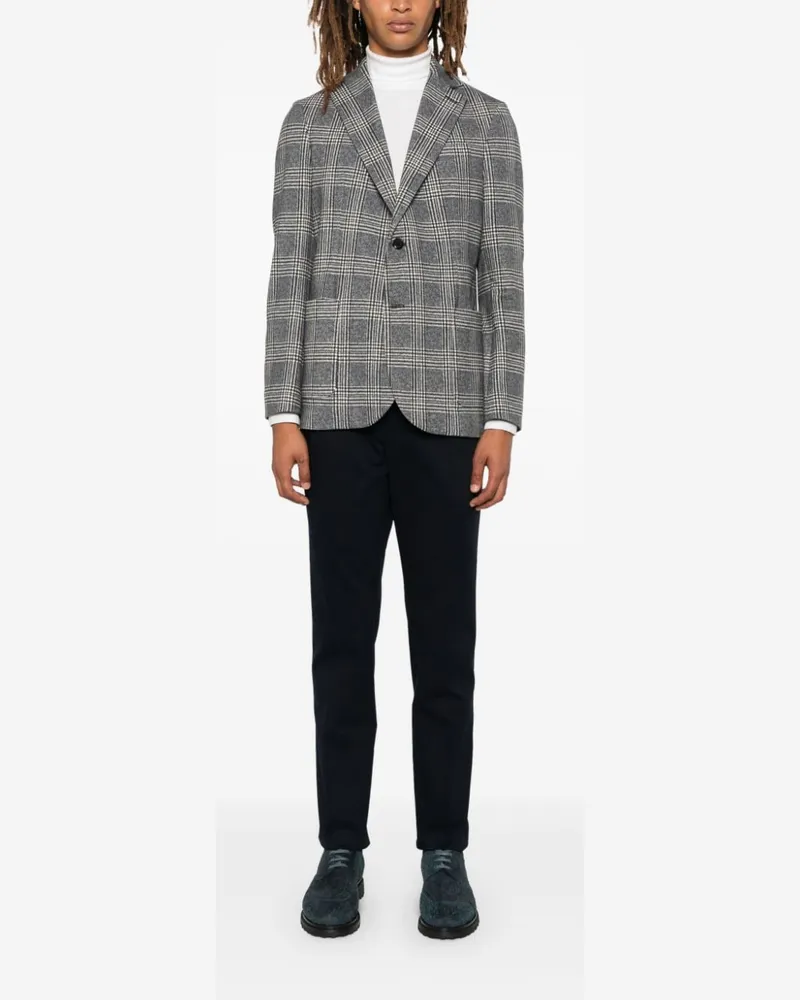 CIRCOLO 1901 Prince of Wales Cotton Blazer — Gray Gray