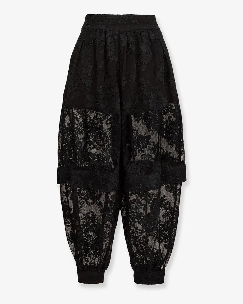 Zimmermann Women's Harem Pant Luna Lace Black Polyester Trousers Black