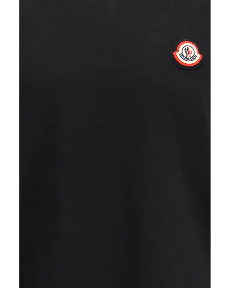 Moncler Men's Cotton Jersey Logo T-Shirt Black T-Shirts And Polos 