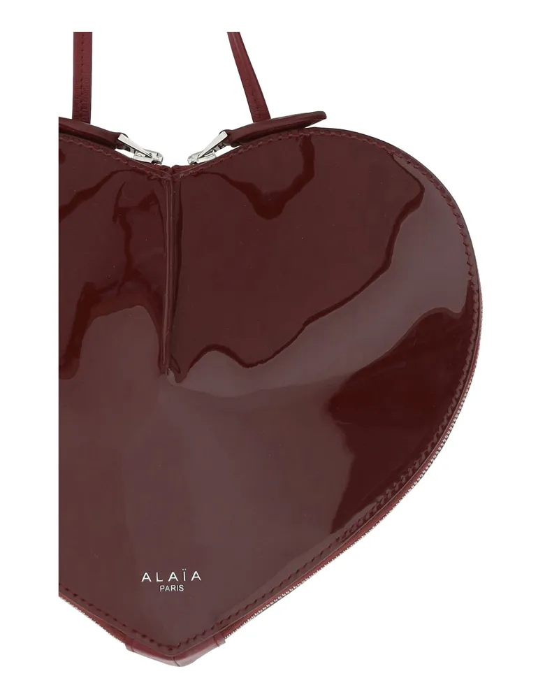 Alaïa Women's Shoulder Bag Le Coeur Garnet Red Calf Leather Red