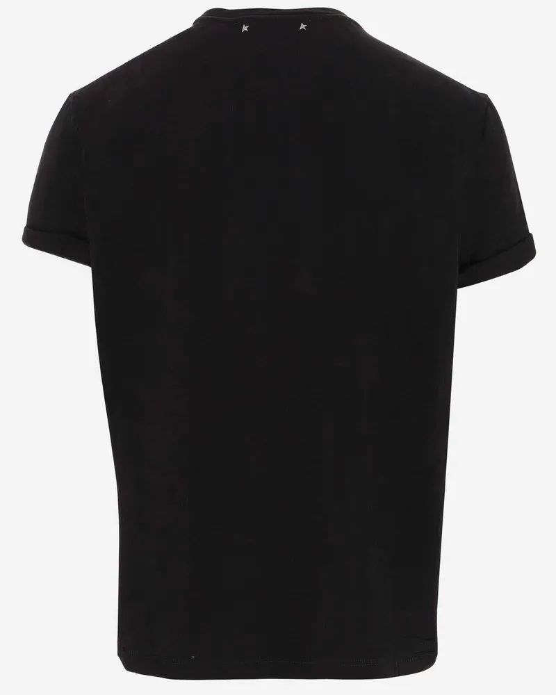 Golden Goose Men's T-Shirt Cotton Black T-Shirts And Polos Black