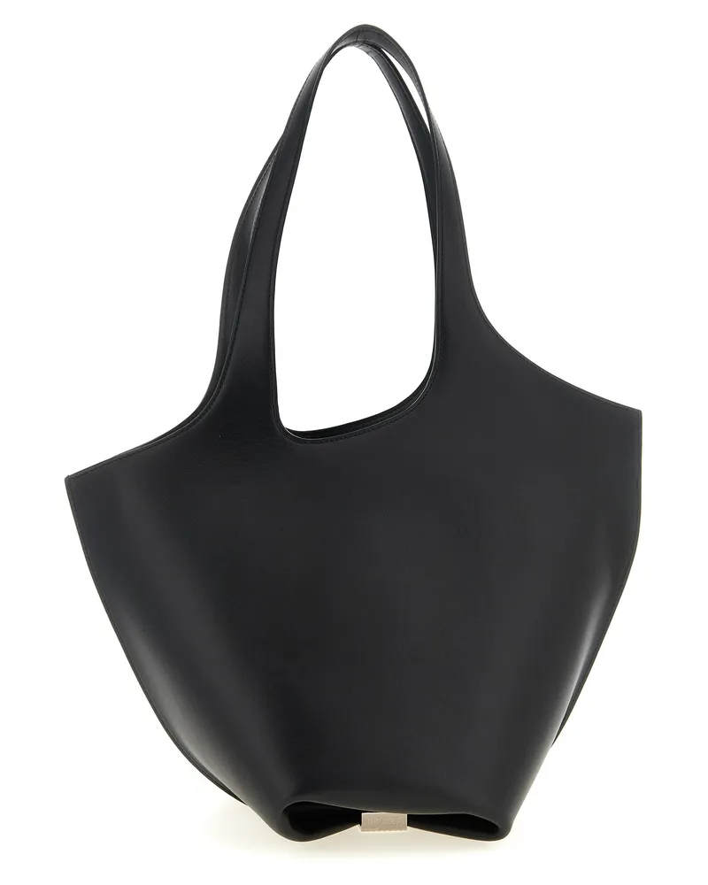 ATTICO Women's Black Calfskin Shoulder Bag Black
