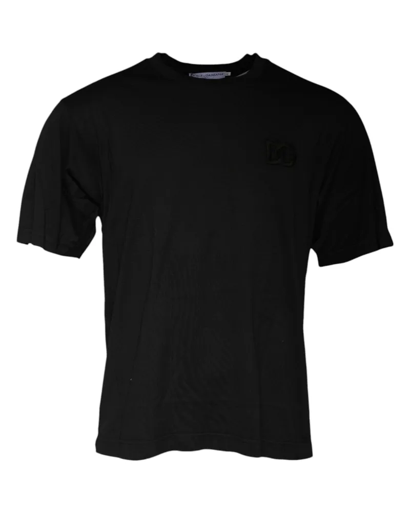 Dolce & Gabbana Cotton Crew Neck T-Shirt — Black Black