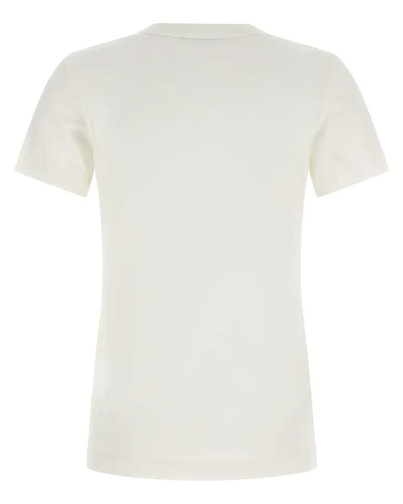 Prada Logo Patch Pocket Cotton T-Shirt — White White