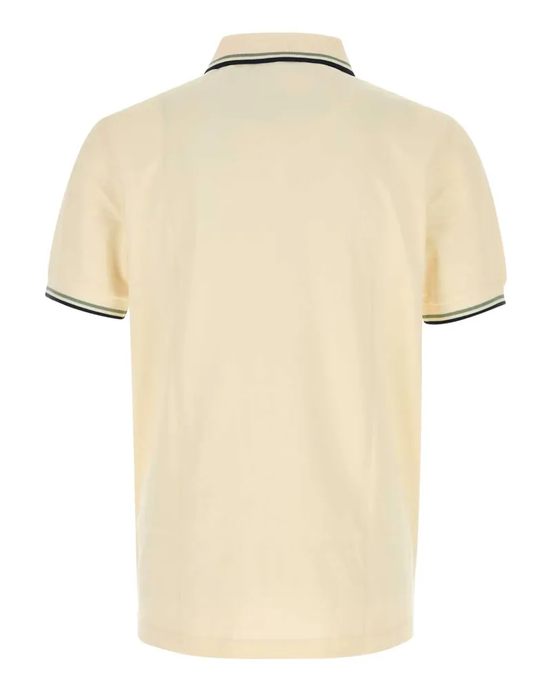 Fred Perry Men's Ivory Piquet Polo Shirt Ecrseagrsdkair Exterior: Cotton T-shirts And Polos Beige