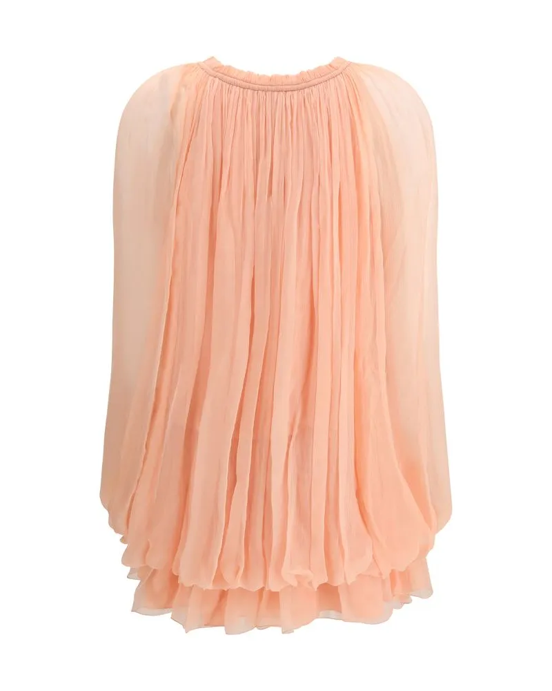 Chloé Women Multicolor Silk Casual Dress Pink