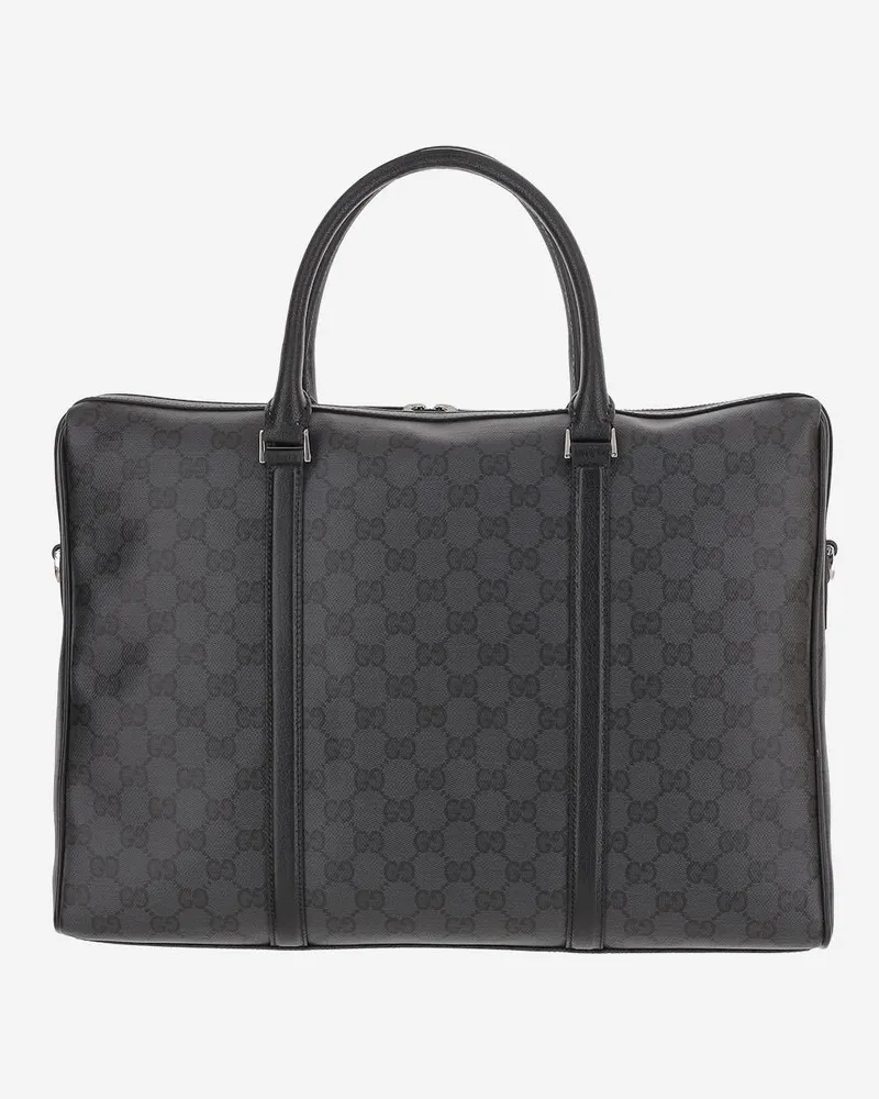 Gucci Men's Bag Essence Classic Medium Black Cotton Handbags Hand Black