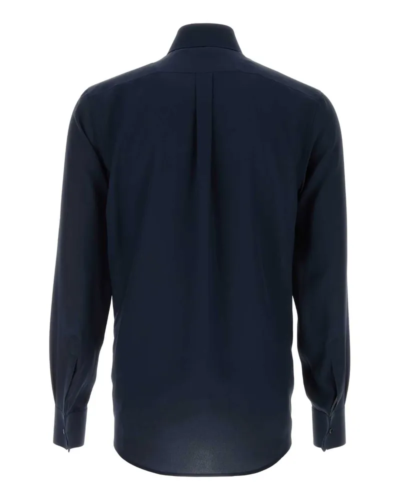Dolce & Gabbana Long-Sleeve Cotton Shirt — Navy Navy