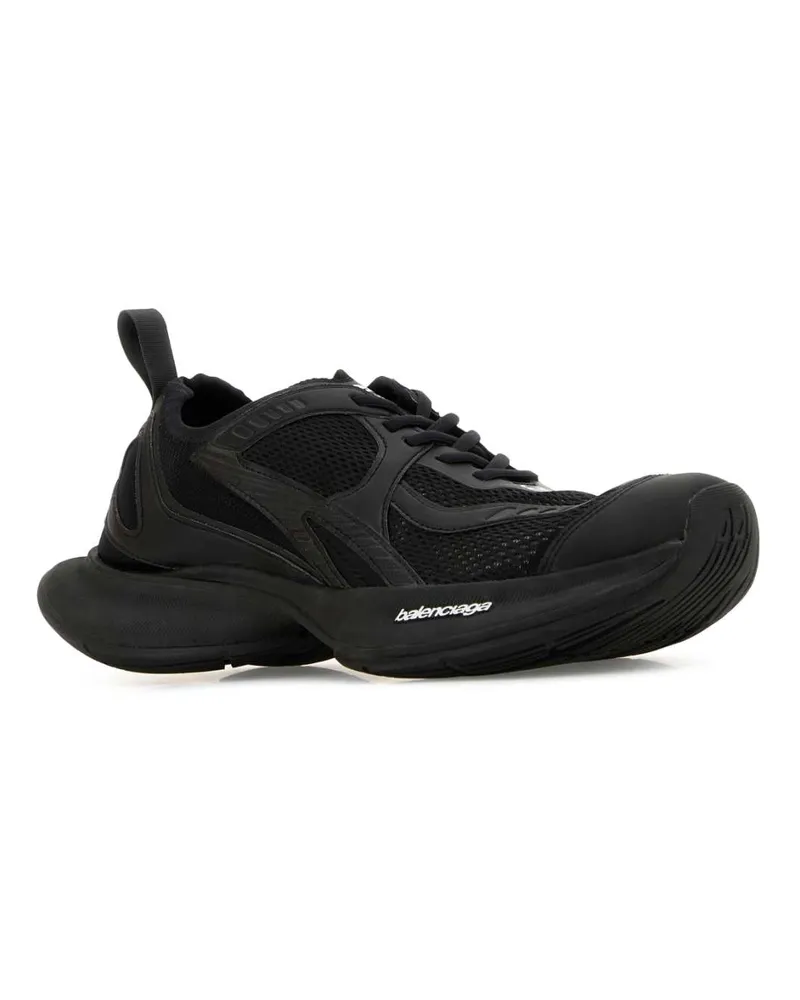Balenciaga Men's Black Mesh And Rubber Circuit Sneakers Black