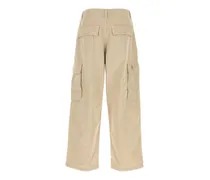 Men's Cargo Pants Beige Cotton Poplin