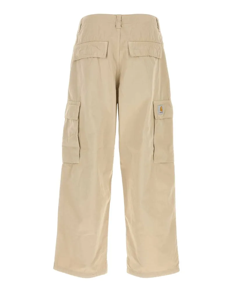 Carhartt WIP Men's Beige Cotton Kade Cargo Pant Wall Dothan Poplin Pantaloni 'dothan Beige