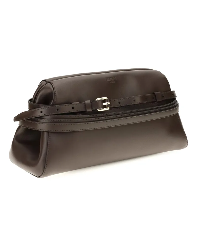 Moschino Women's Handbag Nappa Nero Cioccolato Shoulder Bags Brown
