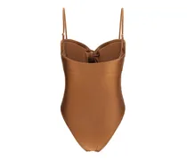Women's Beige Polyamide One-Piece Swimsuit Clothing