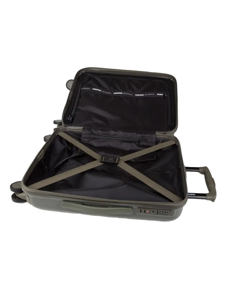 MOMO DESIGN Men's Trolley Military Green-Black Metallic Fiber Bags - Travel-Bags Green/black Green