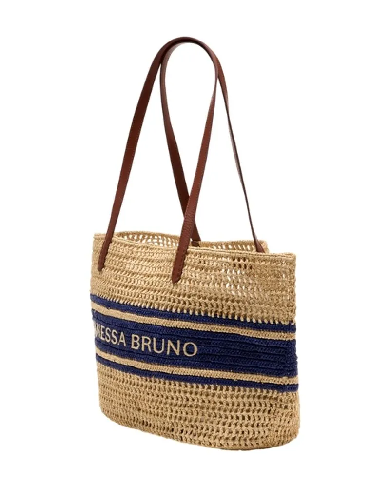 Vanessa Bruno Women's Panier Shopper Bag -  Raffia Multicolor Totes-Shopping-Bags Beige