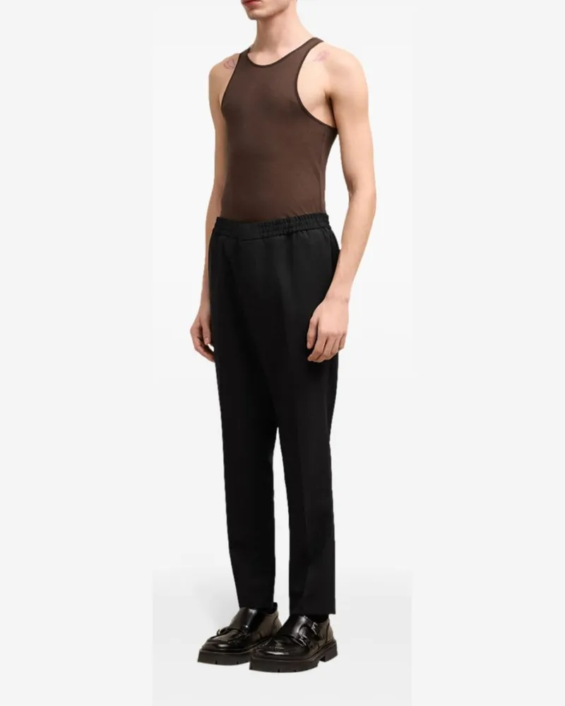 AMI Paris Men's Straight-Leg Tailored Pants Black Clothing Black