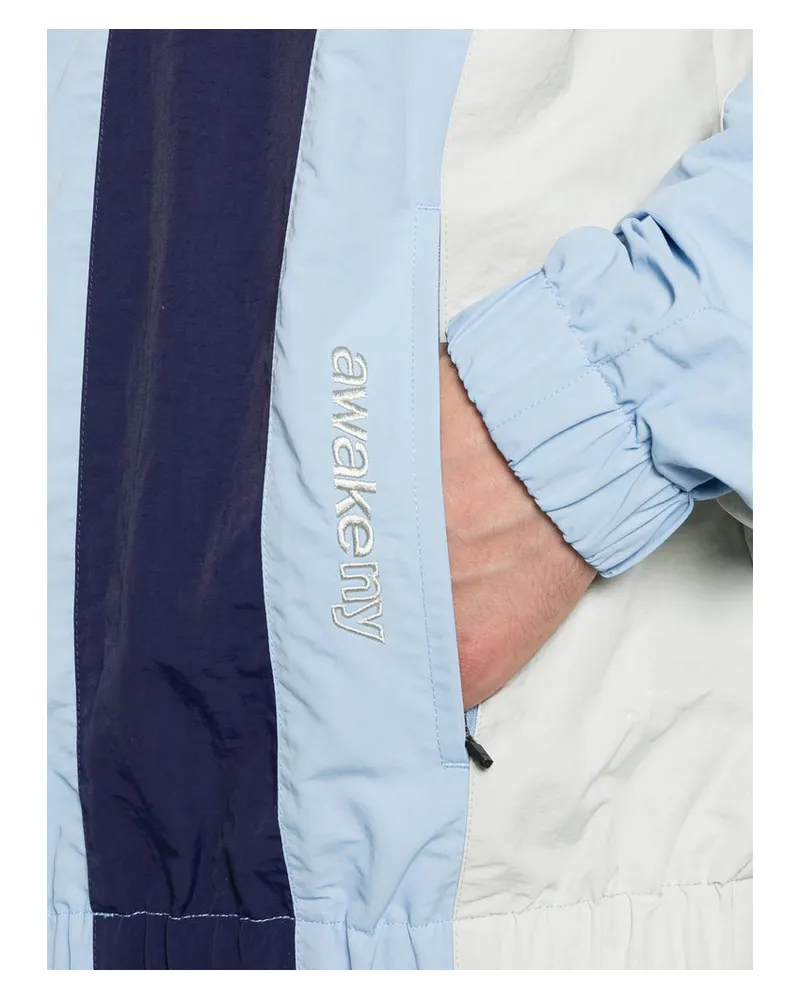 AWAKE NY Colour-Block Nylon Jacket — Blue Blue