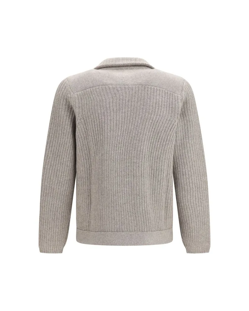 Brunello Cucinelli Men's Gray Cashmere Cardigan Clothing Gray