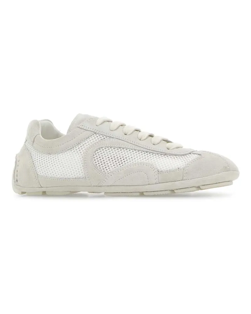 Prada Women's Montecarlo Sneaker White Suede White