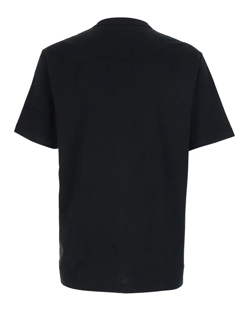 HUGO BOSS Logo-Embroidered Cotton T-shirt — Black Black