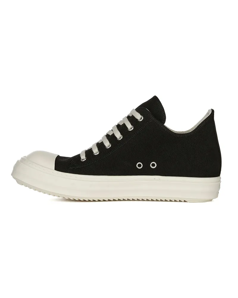 DRKSHDW by Rick Owens Canvas Low-Top Sneaker — Black Black