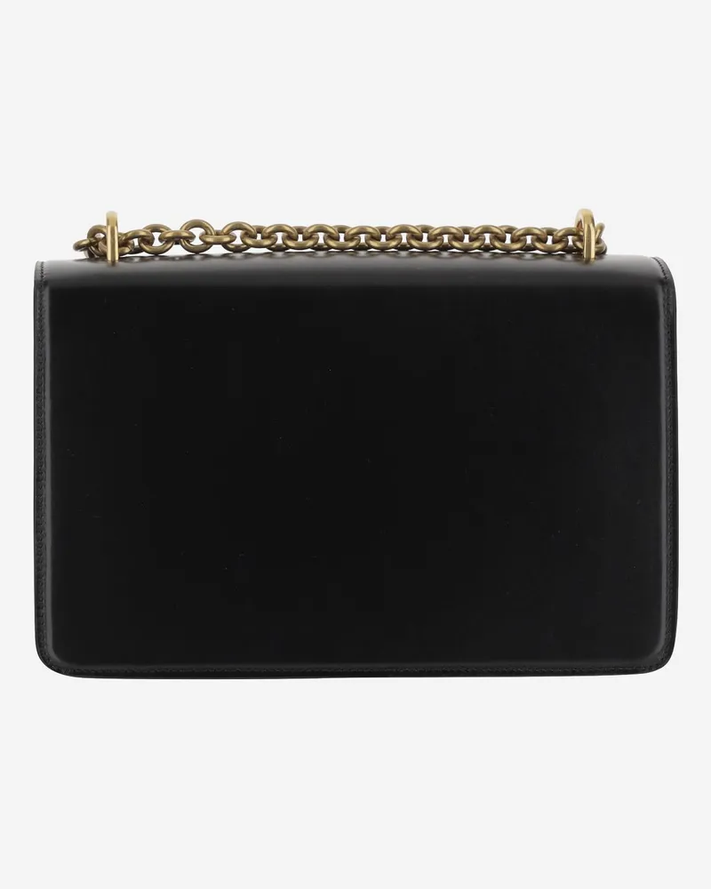 Valentino Garavani Women's Vain Leather Shoulder Bag Black Calfskin Black