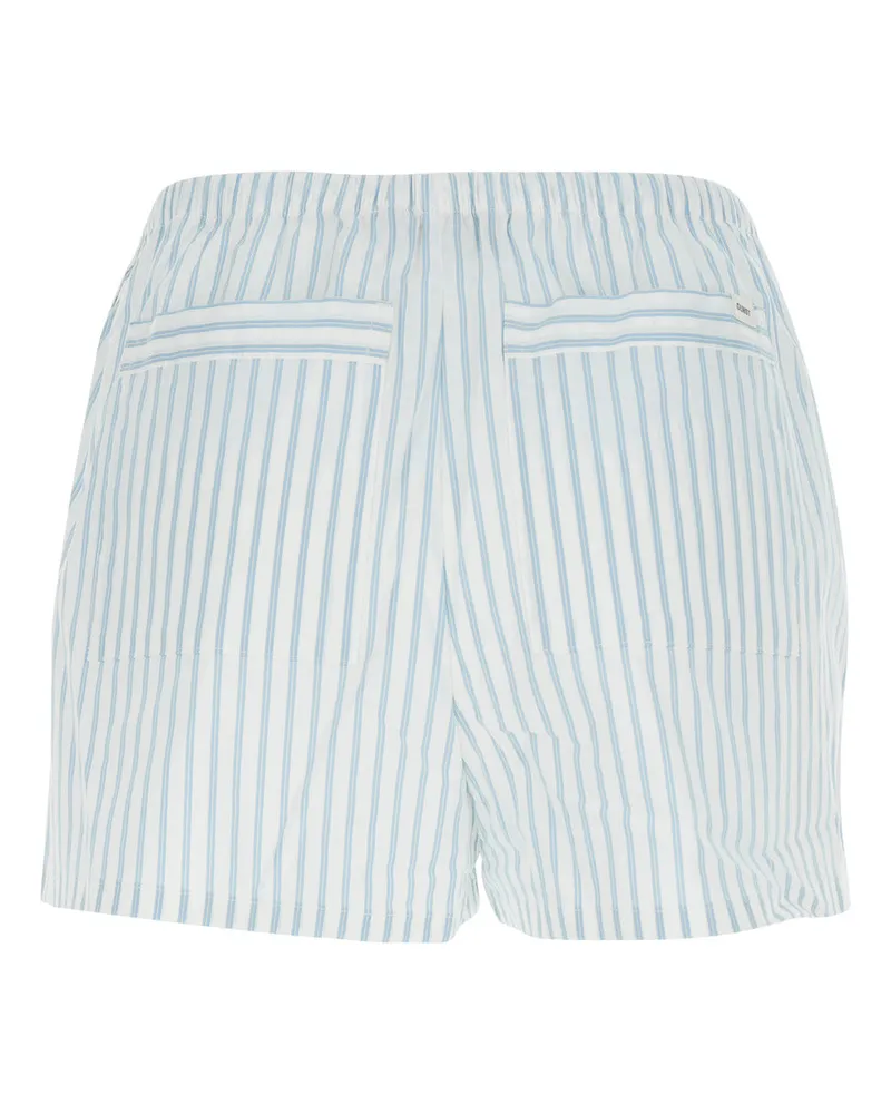Dunst Women's Shorts Light Blue Cotton-Blend Cotton Nylon Polyurethane 