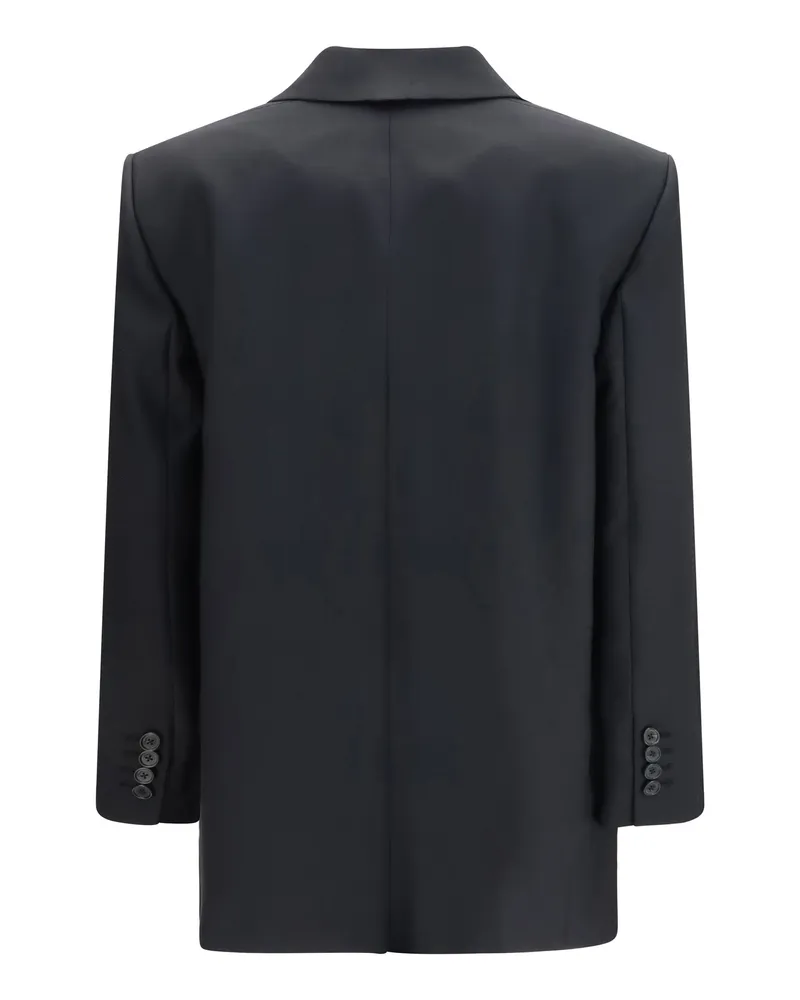 KHAITE Women's Palto Jacket Black Wool Ovis Aries; Silk Black