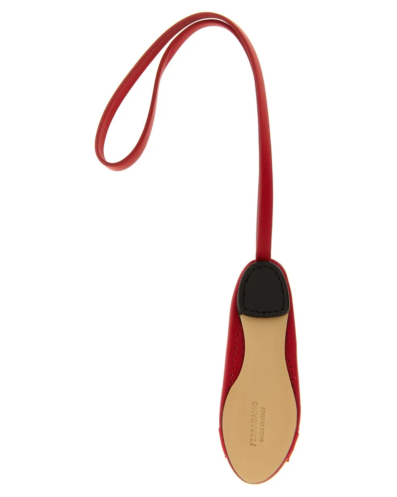 Ferragamo Women's Multicolor Calfskin Keychain Accessory Red