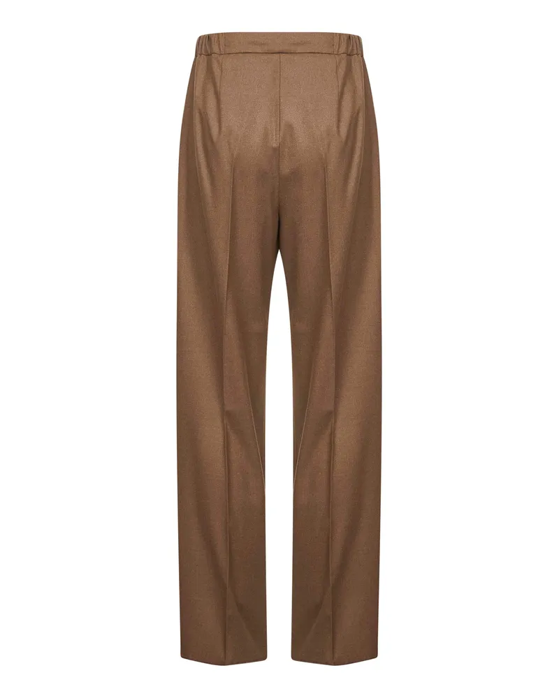 Max Mara Women's Trousers Gatti Tobacco Cashmere Brown Brown