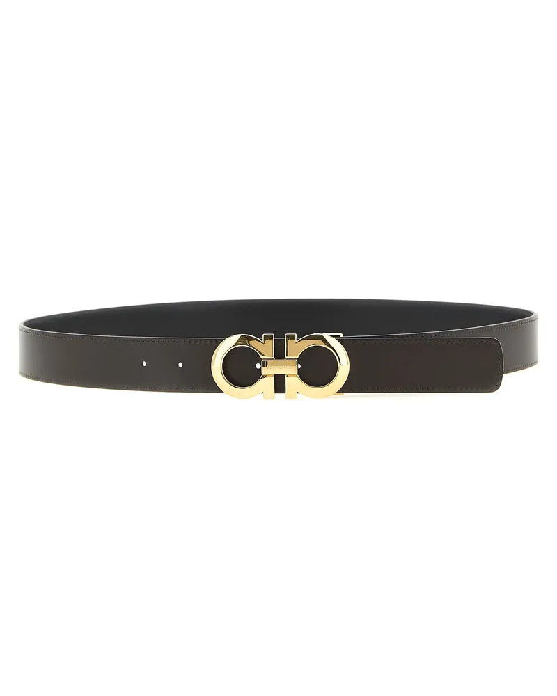 Ferragamo Gancini Belt — Black Black