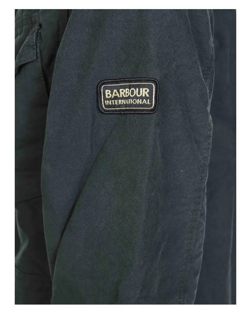 Barbour Men Waxed Military Jacket Green Cotton Green