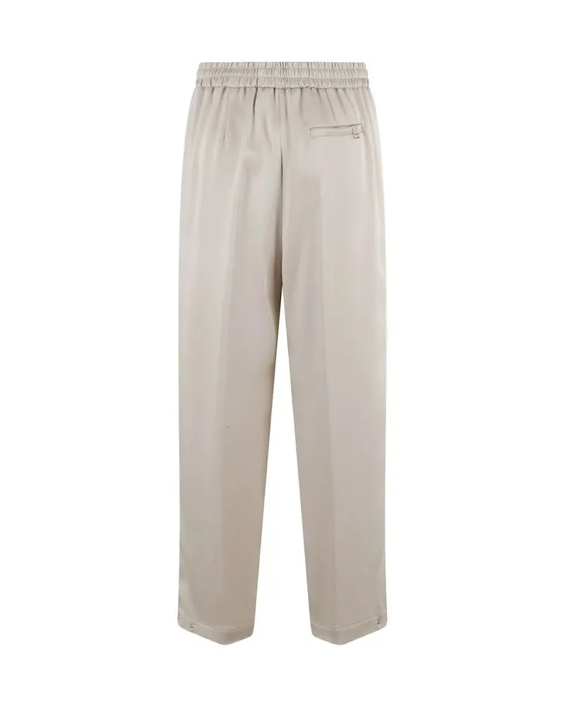 Herno Women's Beige Acetate Casual Pants Beige