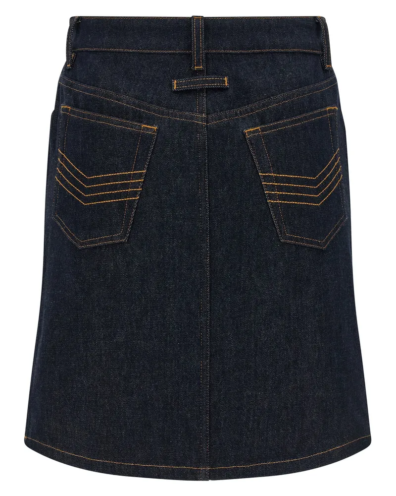 Jean Paul Gaultier Cut-Out Denim Skirt — Indigo Indigo