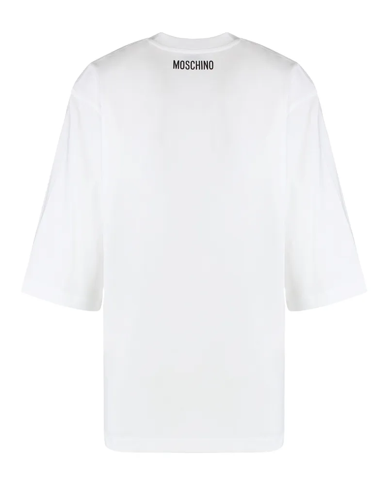 Moschino Women's Crew-Neck Cotton T-Shirt White T-Shirts & Jerseys White