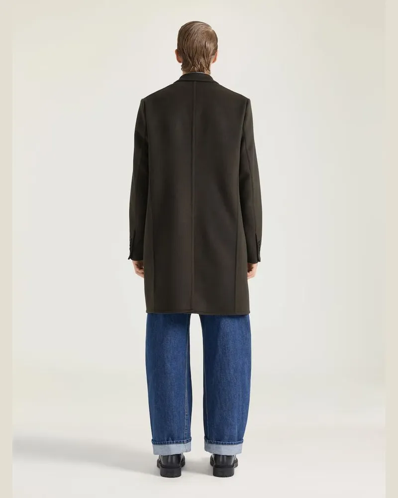Givenchy Wool-Blend Oversized Coat — Khaki Khaki