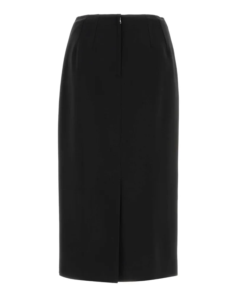 Dolce & Gabbana Cotton Pencil Skirt — Black Black