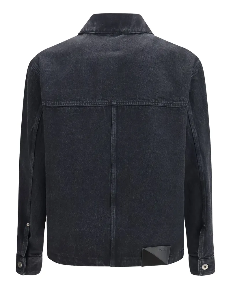Loewe Zip-Up Denim Jacket — Black Black