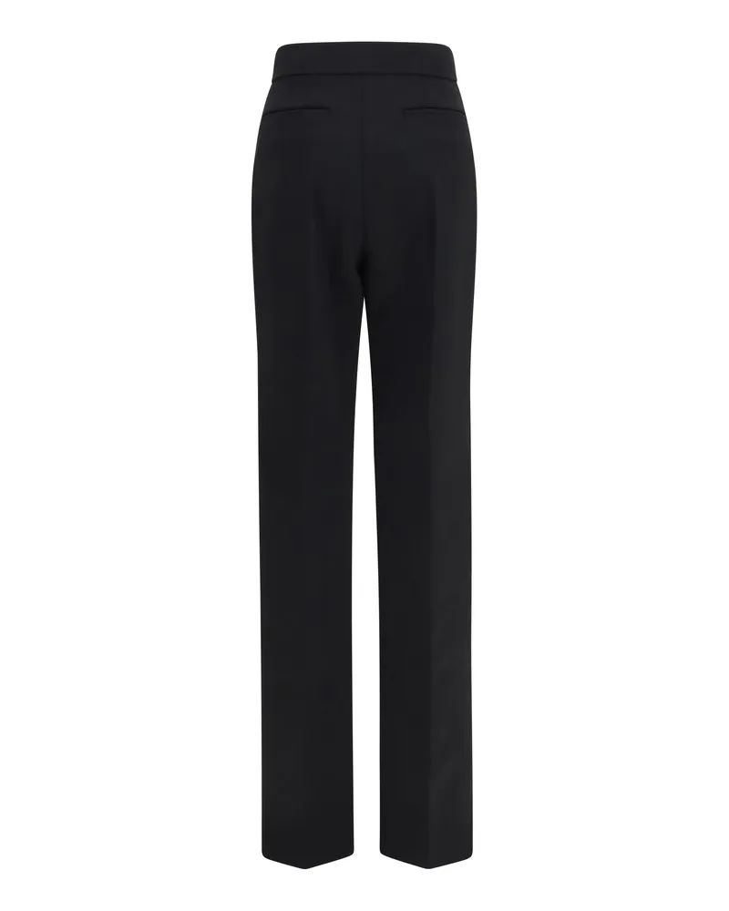 Valentino Garavani Women's Wool Flare Pants Black Trousers Black