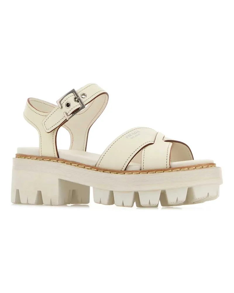 Prada Chunky Platform Sandals — White White