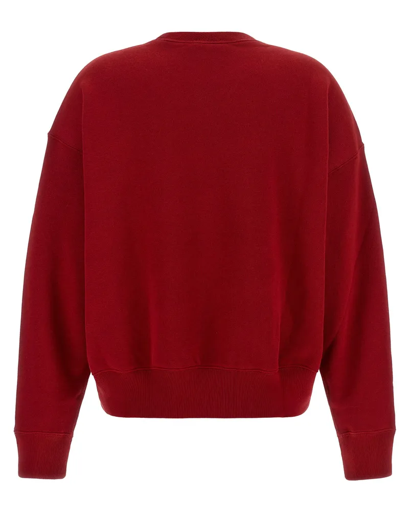 Ralph Lauren Crew Neck Cotton Blend Sweatshirt — Red Red